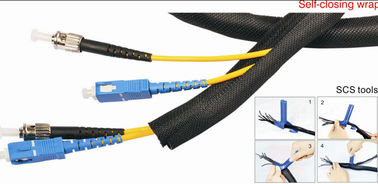 Self Wrapping Sleeving Untuk Wire Harness, Kekuatan Tinggi Kabel Sleeving Dikepang